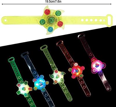 24 Pcs Kids Party Favors Pop Spinner Bracelet, Goodie Bag Stuffers Glow in  The Dark Party Supplies, Light Up Fidget Spinner Bracelet Return Gifts