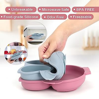 Grabease Baby Bowls Silicone Bowls for Toddler Baby Feeding Divided Bowl,  Dishwasher and Sterilizer Safe, Pink - Yahoo Shopping