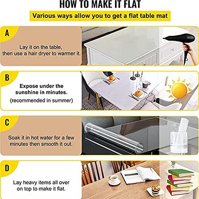 ETECHMART 42 x 78 Inch Clear PVC Table Cover Protector, 2mm Thick Custom  Plastic Desk Pad, Waterproof Vinyl Table Top Protector Mat for Coffee  Table, Dining Table, Writing Desk - Yahoo Shopping