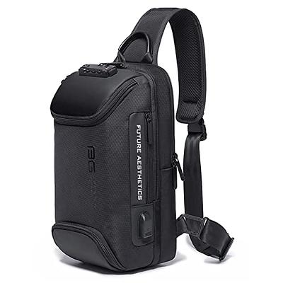 Seoky Rop Men Women Sling Bag Water Resistant Shoulder Chest Crossbody Bags  Sling Backpack with USB Charging Port