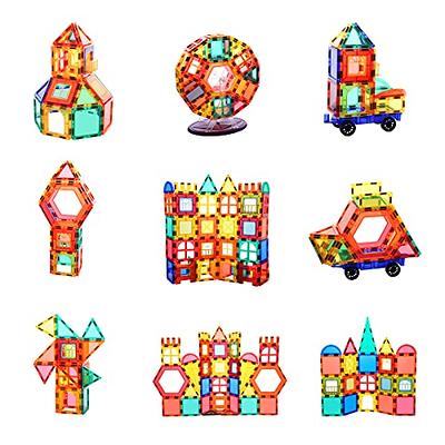  Jasonwell Magnetic Tiles Kids Magnetic Blocks Building Sets 3D  Magnet Tile Building Blocks Magna Construction Educational STEM Toys Gifts  for Toddlers Boys Girls 3 4 5 6 7 8 9 10 + Year Old : Toys & Games