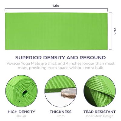 Sensu Large Yoga Mat - 6’ x 4’ x 9mm Extra Thick Exercise Mat for Yoga,  Pilates, Stretching, Cardio Home Gym Floor, Non- Slip Anti Tear  Eco-Friendly