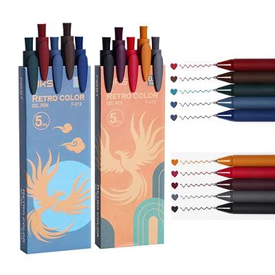 10 Assorted Color Retractable Gel Ink Pens, 0.5mm Fine Point Quick Dry ,  Unique Vintage Color Pen For Journaling, Drawing, Doodling, and Notetaking  (Vintage) - Yahoo Shopping