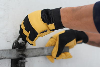 Fingerless Work Gloves for Men Utility Padded Half Finger Driving Working  Gloves