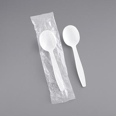 Visions Beige Plastic Soup Spoon (100/Pack)