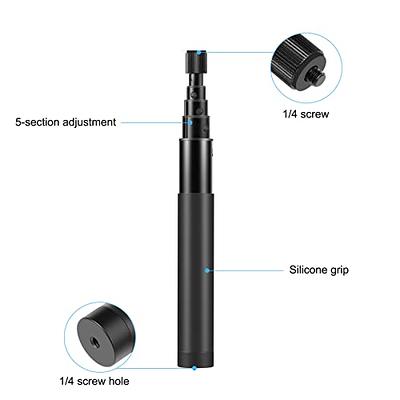 Insta360 Invisible ¼ Inch Screw Adjustable Length Selfie Stick for ONE RS  ONE X2 & X3 Cameras