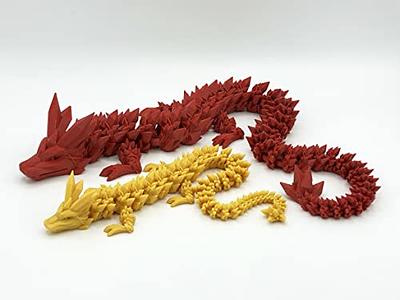 3D Printed Crystal Dragon Flexible Articulated Fidget Toy