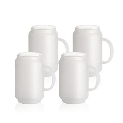 PYD Life 2 Pack Sublimation 40 oz Tumblers with Handle Blanks White Coffee Mugs Insulated Reusable Travel Cups with Lid and Stainless Straw for