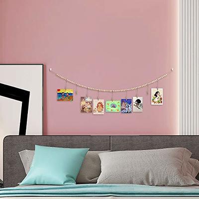 Hanging Photo Display Room Wall Decor Wooden Bead Garland - Temu