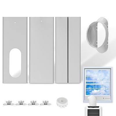 Portable Air Conditioner Window Kit with Hose Adjustable Window Seal Kit Plate for AC Unit, Portable AC Window Vent Kit PVC Seal for Sliding Window Do