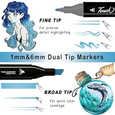 Markers for Adult Coloring Books: 160 Colors Coloring Markers Dual