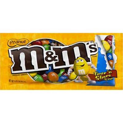 M&M's Milk Chocolate Bar With Minis & Peanuts 3.9 Oz, Chocolate Candy