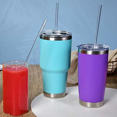 Reusable Plastic Cups, Double-Walled Transparent Drinking Cup with Straw,  Reusable Cups With Lids And Straws For Adults Kids, Suitable for Fruit  Juice