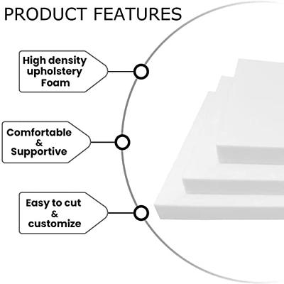 High Density Upholstery Foam Cushions Seat Pad Sofa, Replacement Cut to any  size