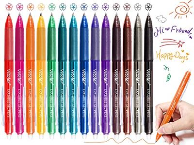 Vitoler Erasable Gel Pens, 14-PACK Assorted Colors Retractable Clicker Gel  Ink Pens, 0.7mm Fine Points Pens for Drawing Writing Planner and School  Supplies - Yahoo Shopping