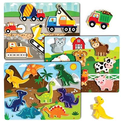 TOY Life Toddler Puzzles, 8 Piece Wooden Puzzles for Toddlers 1-3, Puzzle 2  Year Old, Toddler Puzzles Ages 1-3, Montessori Puzzles for 1 Year Old