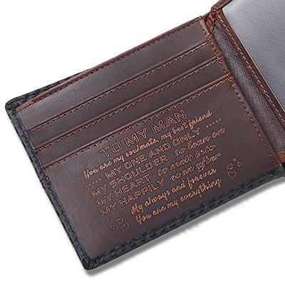 Husband Personalized Anniversary Gift, Leather Wallets For Men, Boyfriend  Gift, Engraved Wallet, Anniversary Gift Men, Custom Wallet - Yahoo Shopping