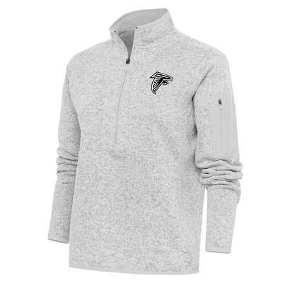 Men's Antigua Heather Gray Detroit Lions Victory Pullover Hoodie