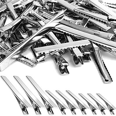 PHSZZ 70 Pcs Alligator Hair Clips, 3 Sizes Oversized Metal Silver