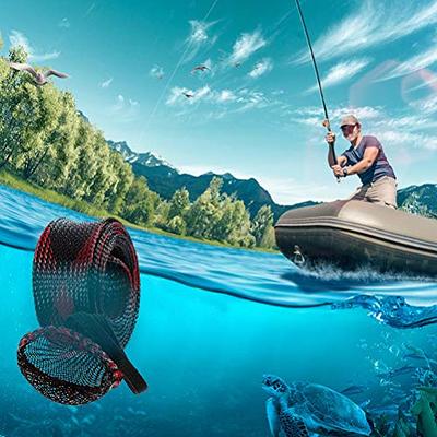 FASANIY Fishing Rod Sock Mesh Sleeve Rod Cover Braided Mesh  Rod Protector Pole Gloves Fishing Tools For Fly, Spinning, Casting, Sea Fishing  Rod