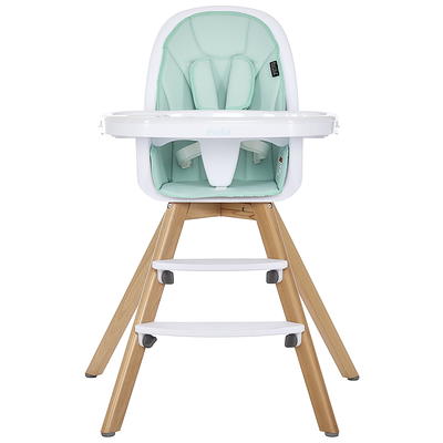 Ingenuity Baby Base 2-in-1 Convertible Feeding High Chair with Self Storing  Tray, Grey