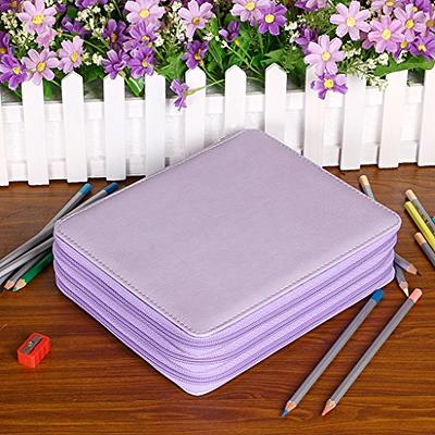 BTSKY Deluxe PU Leather Pencil Case For Colored Pencils - 120 Slot Pencil  Holder with Handle Strap Handy Colored Pencil Box Large (Purple) - Yahoo  Shopping