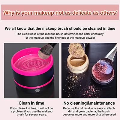 Electric Makeup Brush Cleaner Machine - Portable Automatic USB Cosmetic  Brushes Cleaner for All Size Beauty Makeup Brush Set, Liquid Foundation,  Contour, Eyeshadow, Blush Brush 