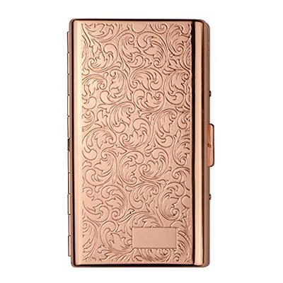 Cigarette Case For Men Holds 20 Cigarettes Case Box Vintage Hard Metal  Cigarette Holder, Regular Size (brown)