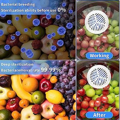 Ntrjtrss Fruit and Vegetable Washing Machine, Fruit Cleaner Device - OH-ion  Purification Technology Wireless Charging Waterproof Washing Machine for