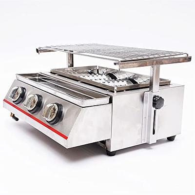 2 Burners Portable BBQ Table Top Camping Gas Smokeless Grill Stainless  Steel