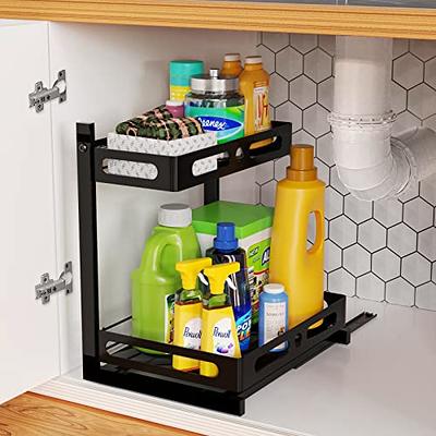 StorageBud 2-Tier Under Sink Organizer - Black - 1 Pack