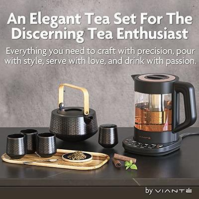 Viant Electric Glass Kettle and Tea Maker with Removable Infuser and Temperature Controls. Brewing Programs for Your Favorite Types of