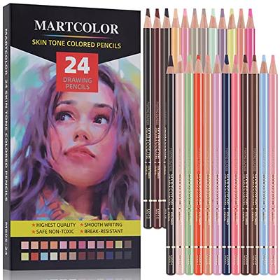  KALOUR 180 Colored Pencil Set for Adults Artists kids- 3.3mm  Rich Pigment Soft Core -12 Metallic Pencil - Wax-Based - Ideal for Coloring  Drawing Sketching Shading Blending - Vibrant Color（Tin