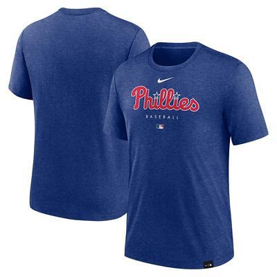 Nike Men's Philadelphia Phillies Blue Logo Velocity T-Shirt