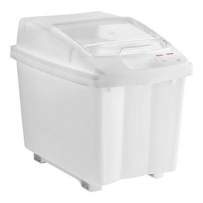 VEVOR Mobile Ingredient Bin Storage Container 11.4+5.8+3.4 Gal White Slant Top