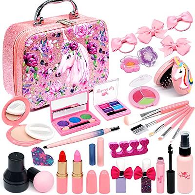 Hollyhi 41 Pcs Kids Makeup Kit for Girl, Washable Makeup Set Toy with Real  Cosmetic Case for Little Girls, Pretend Play Makeup Beauty Set Birthday