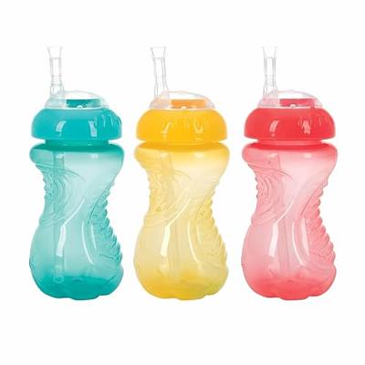 Nuby No Spill Flexi Straw 10 OZ Cup, Assorted Colors, Each