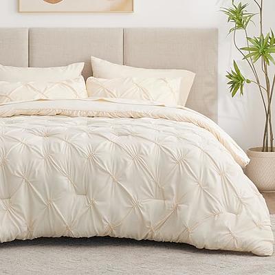 Bedsure Beige King Comforter Set - 7 Pieces Reversible Bed Set Bed in a Bag  King with Comforters, Sheets, Pillowcases & Shams, King Bedding Sets