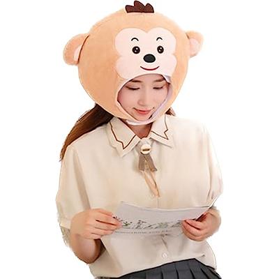 Warmtree Cute Plush Hat Costume Accessory Hat Funny Head Cover Cosplay Hat  Dress Up Hat for Take Pictures Holiday Party