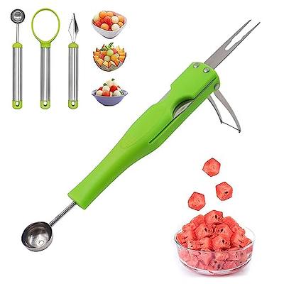 6 in 1 Melon Baller Scoop Set with Peeler, Stainless Steel Fruit Carving  Tool Seed Remover with Fruit Vegetable Cutter Slicer Shredder - Yahoo  Shopping