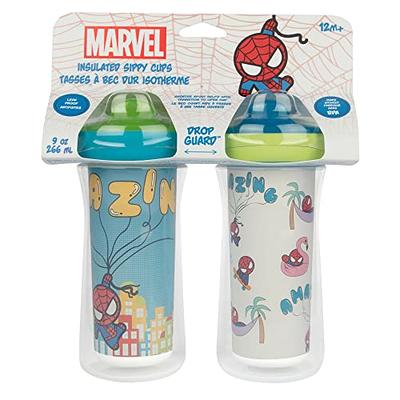 The First Years Cocomelon Kids Insulated Sippy Cups - Dishwasher Safe Spill  Proof Toddler Cups - Ages 12 Months and Up - 9 Ounces - 2 Count