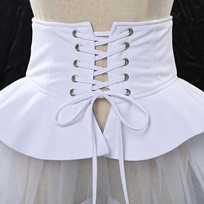 Steampunk Women's Tulle Skirts Waist Belt Gothic Outfits Ruffles Pirate  Corset Costumes White - Yahoo Shopping