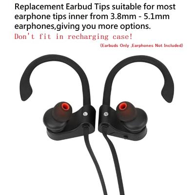 Earbud Tips Soft Silicone Earbuds Replacement Tips Fit for in-Ear  Headphones(Inner Hole from 3.8mm -4.2mm Earphones) 9 Pairs S/M/L,Black