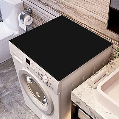 Marble Finish Leather Mat for Top Of Washer and Dryer, Thick Anti-slip Dust  Cover for Large Fridge/ Front Load Washing Machine/ Bedside Table/ Dining