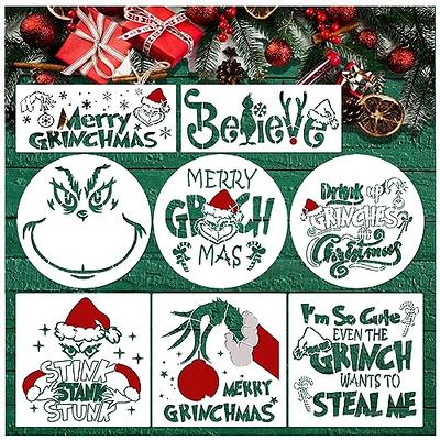 Large Christmas Stencils for Painting on Wood Reusable Merry