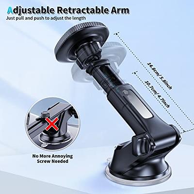 APPS2Car Phone Holder Magnetic Car Mount With Flexible Telescopic