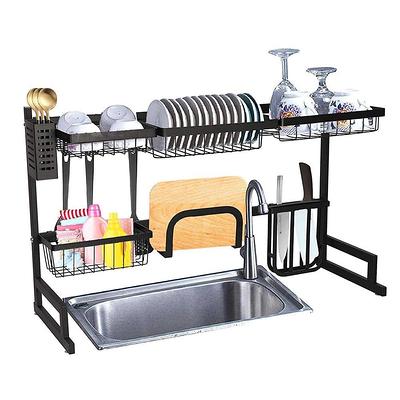 JASIWAY Roll Up Dish Drying Rack Over Sink, Expandable, Foldable, Portable  Dish Drainers for Kitchen Sink, 304 Stainless Steel Kitchen Sink  Accessories with Utensil Holder (18.5- 23.3, Sliver) - Yahoo Shopping