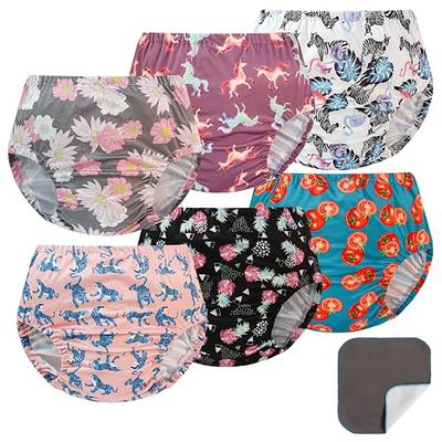 EZ Moms 6 Packs Soft Baby Diaper Covers for Girls Reusable Swim Diaper  Cover Portable Rubber Pants for Toddlers Plastic Underwear Covers for Potty  Training with Baby Washable Wipes Girl 5T 