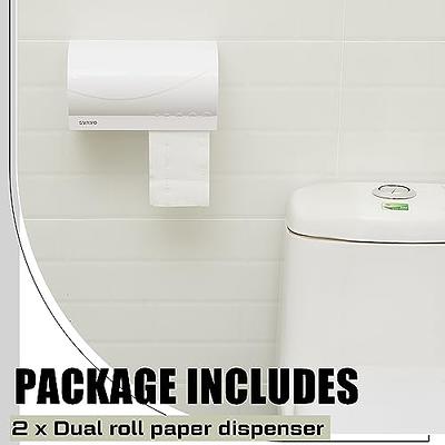 Double Toilet Paper Holder with Shelf, Commercial Toilet Paper