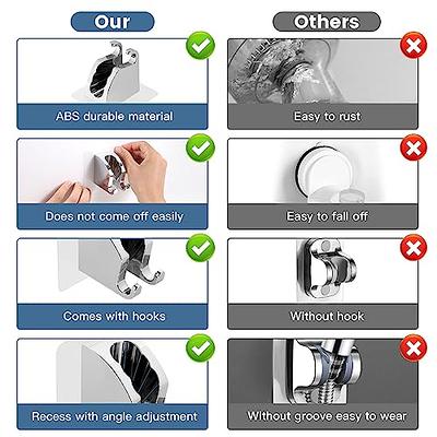 2 PCS Shower Head Holder Wall Mount,Chrome Strong Adhesive Shower Head  Holder,Adjustable Handheld Shower Head Holder,with 2 Hanger Hooks,Wall  Mount Robust Shower Head Holder for Bathroom - Yahoo Shopping